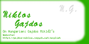 miklos gajdos business card